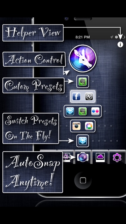 AutoSnap - Automatic Capture & Upload For Facebook, Dropbox, Evernote, Twitter, & Instagram