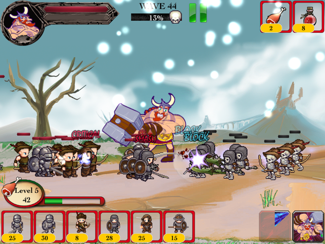 Barbarian Warrior vs Zombie Defense ACT TD - Hammer of Thor, game for IOS