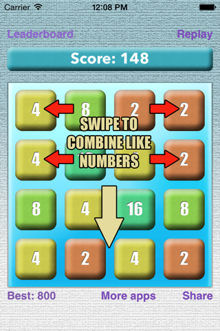 2048 Double Up - number doubling puzzle game screenshot 2
