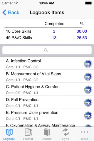 NPalm Nursing Assessment screenshot 2