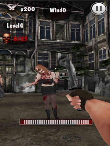Zombie War-Knife Master3D HD screenshot 2