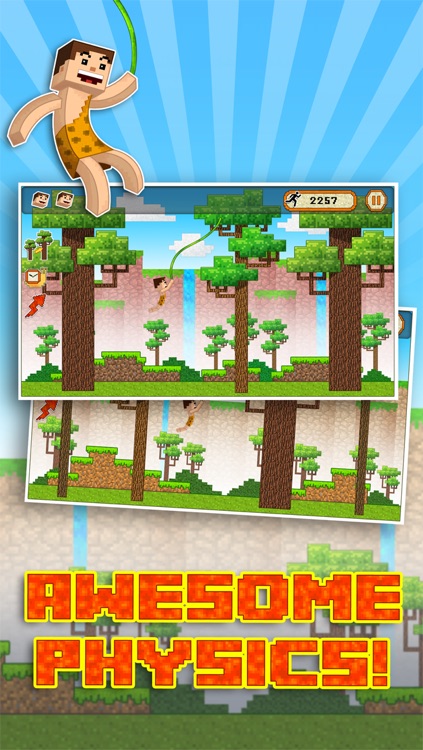 8 Bit Jungle Hero - Jump-y Pixel People Adventure Land Saga