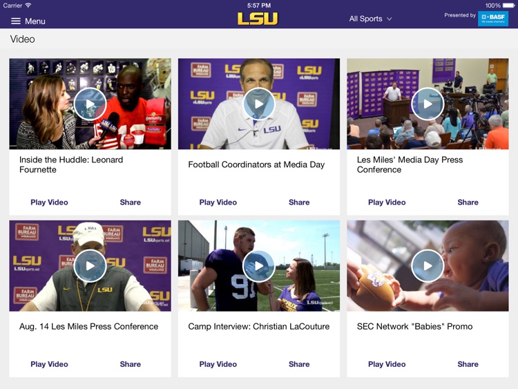 LSUsports Mobile Plus for iPad 2015