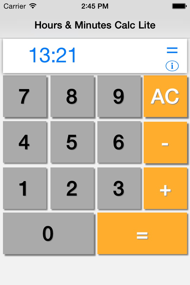 Hours Minutes Calculator Lite screenshot 4