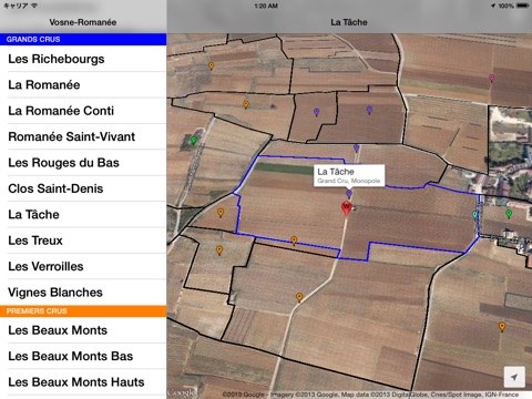 Vosne-Romanée Wine Map screenshot 2