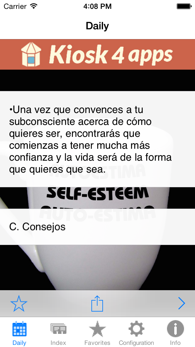 How to cancel & delete Self-Esteem. Method and Quotes from iphone & ipad 1