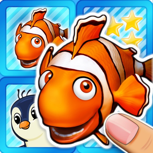 Memo pairs puzzle ocean animals for toddlers Icon