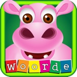 First Afrikaans words with Phonics Educational game for children with Purple Hippo