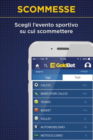GoldBet Scommesse Sportive screenshot 3