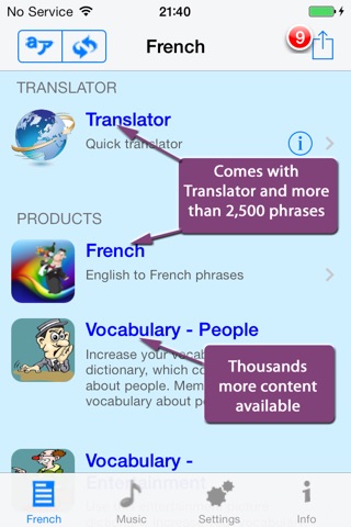 French - Talking English to French Translator and Phrasebook screenshot 3