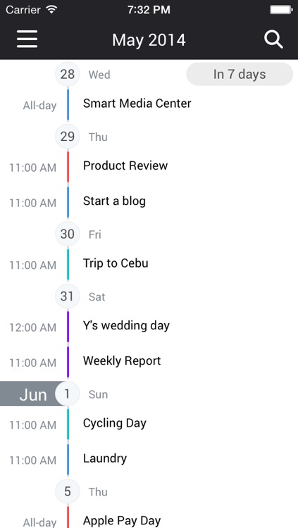 Tiny Month - Easy calendar app for iCal, Google, Outlook, Exchange and more