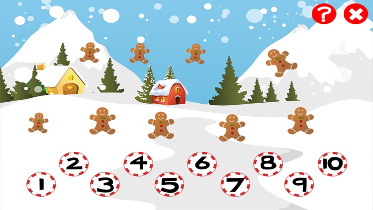 Christmas counting game for children: Learn to count the numbers 1-10 with Santa for Christmas