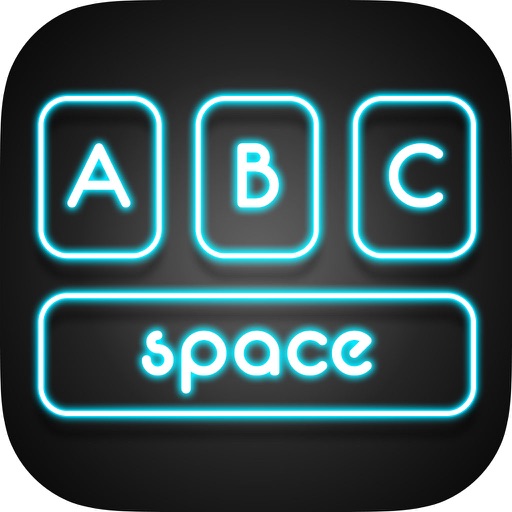 Neon Colored Keyboard Icon