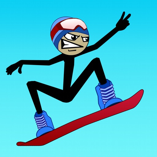 Stickman Snowboarder HD Icon