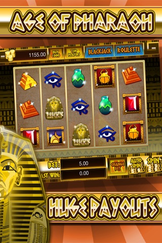 Age Of Pharaohs Slots Casino - Win Way Huge Jackpots With Bonus Games Blackjack & Roulette Pro screenshot 4