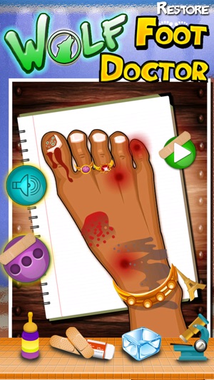 Wolf Foot Doctor - fun virtual pet and k