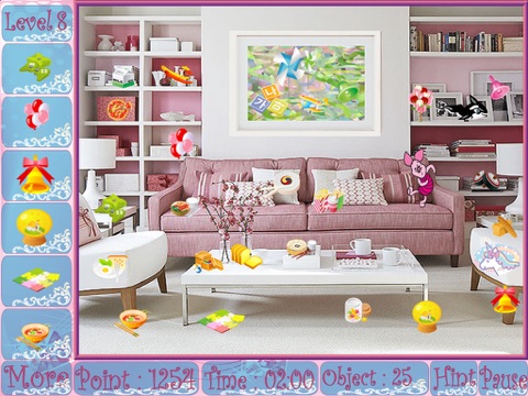 Hidden Object Game Pink Rooms screenshot 3