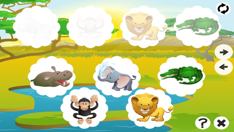 Animal Memorize! Learning game for children with safari animals