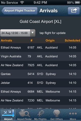 Gold Coast Airport Pro (OOL) Flight Tracker Coolangatta screenshot 4