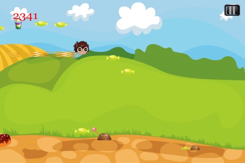 Trempoline boy jumping in the candy world - Free Edition screenshot 4