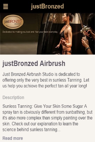 justBronzed Airbrush screenshot 2