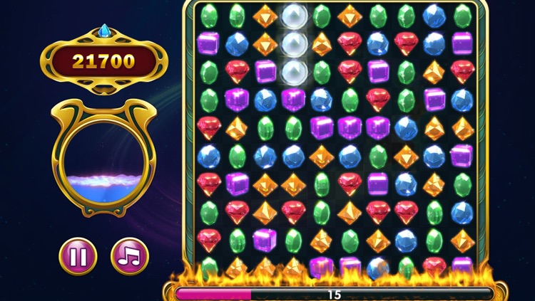 DazzleJewel Free: match-3 gems,Jewels, Ruby & Diamonds puzzle game screenshot-4