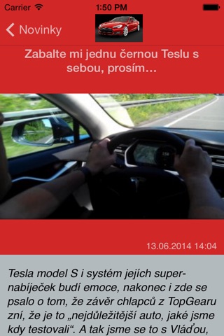 Info aplikace pro fanoušky Tesla screenshot 3