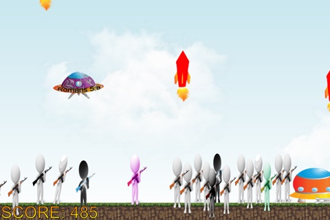 Rockets and UFO's  - Cute flappy style for cookie kids screenshot 3