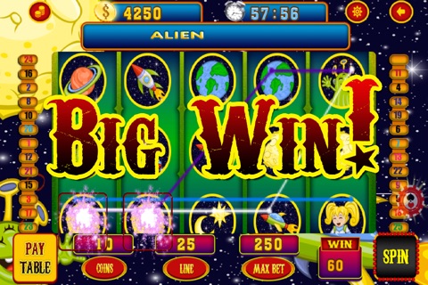 Awesome Space Slot Machines - Be Lucky And Play Casino Slots To Win Big House Of Fun Free screenshot 2