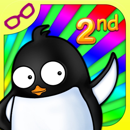 Penguin Second Grade: Math, Reading, Time & Money Learning Game