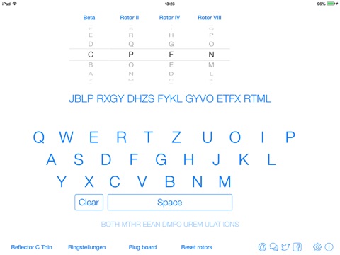 Enigma I/M3/M4 emulator screenshot 4