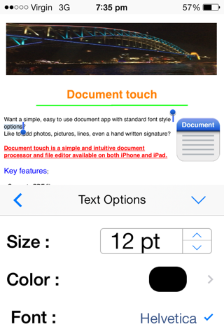 Document touch: Word processor and file editor app screenshot 4