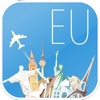 Europe Offline map & flights. Airline tickets, airports, car rental, hotels booking. Free navigation.