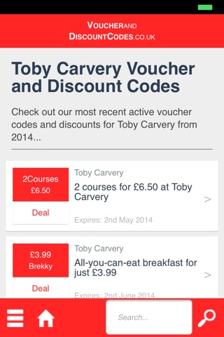 Voucher and Discount Codes screenshot 2