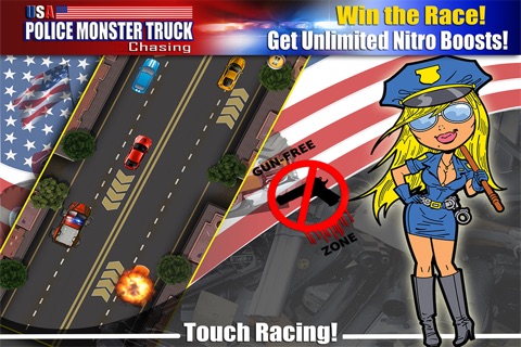 USA Monster Police Truck : Crime Crush Racing Games screenshot 3