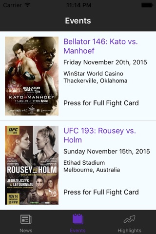 MMA Wire screenshot 2