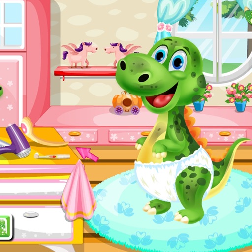 Baby Dino Pet Spa Salon Icon