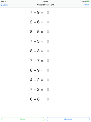 Math Practice for +−×÷ (4 Fundamental Operations) screenshot 2