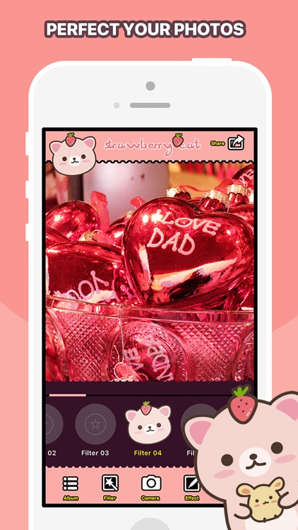 Strawberry Cat Camera - picture and photo effects & filters screenshot-3