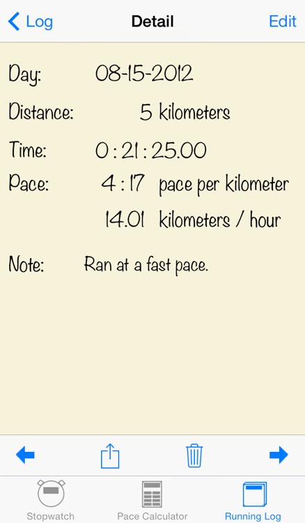 Running Pace Log screenshot-3