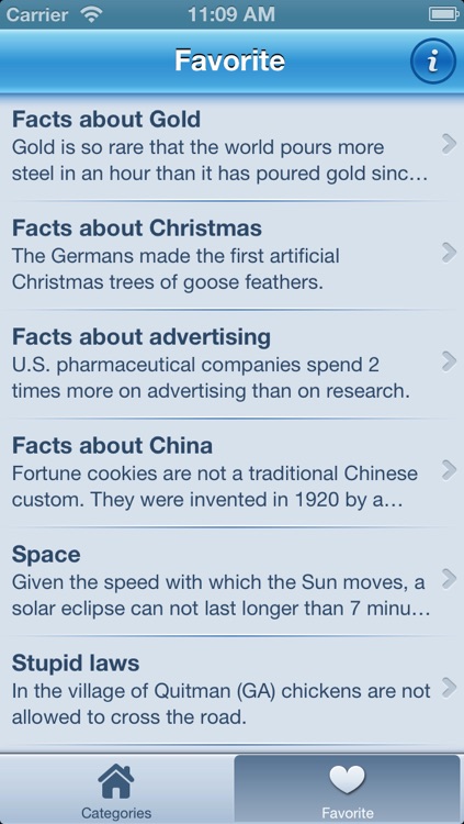 Interesting facts of the world PRO