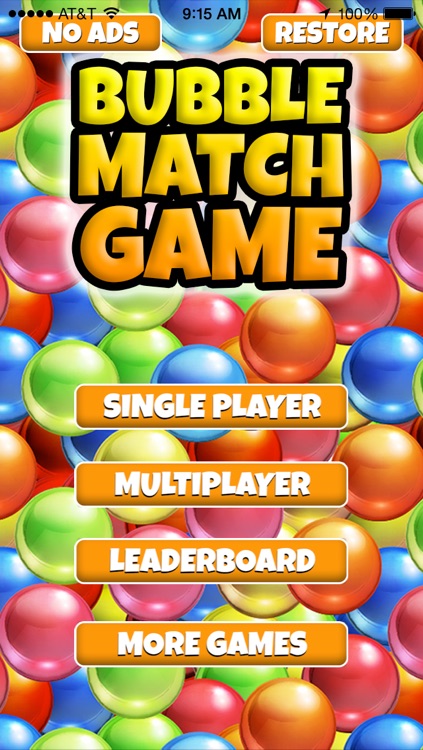 Bubble matching deals games