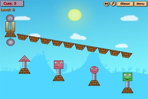 Kick The Red Block : Cut The Wood screenshot 2