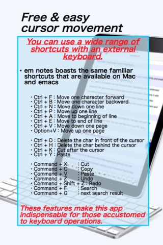 em notes for Dropbox -only editor that supports all shortcuts- screenshot 3