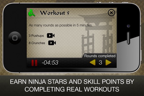 Ninja Fitness: Bodyweight Strength, Agility, Yoga and Meditation Workout Program screenshot 4