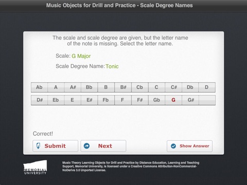 Identify Scale Degree Names screenshot 3