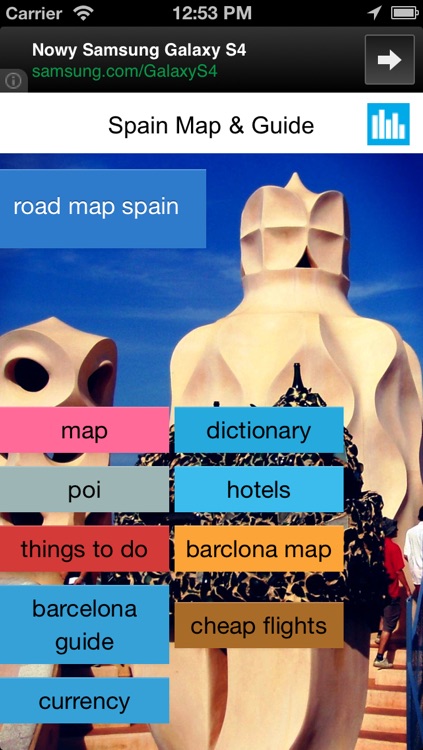 Spain offline road map & POI. Free edition with Barcelona and Madrid.