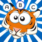 ABC savannah learning games for children: Word spelling with safari animals for kindergarten and pre-school