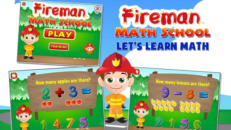 Fireman Math School: Toddler and Preschool Kids Learning Games Free