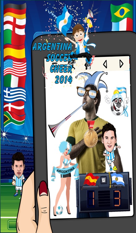 Argentina World Soccer Cheer 2014 - Latinoamérica Foto Fútbol Argentino Sticker Booth Frames in Braziil